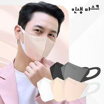 컬러 마스크 새부리형 베이지 대형 숨쉬기편한 장민호 인생라운드 100매, 인생라운드 중형(M), 화이트