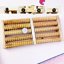단단한 나무 롤러 마사지 나무 발바닥 마사지 발 자오선 선물 8 열, [자기 치료] 미끄럼 방지 솔리드 우드 5 행