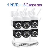 베이비모니터 스마트홈 펫 강아지 카메라 CCTV Techage-무선 감시 시스템 사람 감지 8CH 4MP PTZ 와이파이 IP 기록 비디오 보안 키트 NVR 양방향 오디오, [01] 없음, [03] 8CH NVR 6 Camera