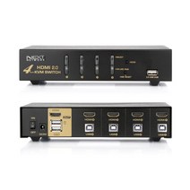 4포트 USB2.0 HDMI KVM 스위치 선택기 NEXT-7204KVM-4K, 단품
