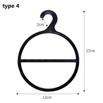 1PC 크리 에이 티브 패션 블랙/화이트/투명 타원형 라운드 미니 옷걸이 1/2 레이어 목도리 스카프 플라스틱 미끄럼 방지 옷걸이 빠른 배송, black-type 4, black-type 4