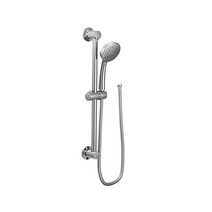 Moen Brushed Gold 24인치 슬라이드 바 3868EPBG를 갖춘 친환경 단일 기능 핸드헬드 샤워기, Chrome