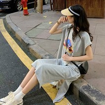 오노마 오노마 ONM 여성 여름 바닷가 나들이 편한 캐주얼 나시 롱 원피스 (8117859)