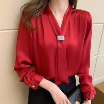 리본블라우스 셔츠 타이