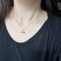 925실버 굴곡진 웨이브 메달 목걸이