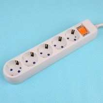 5구 스위치 멀티탭 멀티 콘센트 기숙사 준비물 대학 원룸 누전 차단 책상 X4, 길이, 2.5M