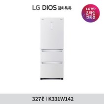 [LG] DIOS 김치톡톡 스탠드 김치냉장고 K331W142 [327L], 없음