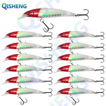 [QISHENG] 내장 홀로그램 필름 미노우 슬로우 플로팅 배스 쉘로우, 110mm-13.8g, HTB-1#