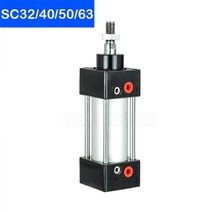 표준 에어 실린더 32/40/50/63mm 보어 복동 공압 P iston SC 50/75/100/125/150/200/250/300mm 스트로크, Stroke 1000mm, BORE 63mm