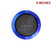 마이너스몰딩 pvc 천정 바닥 마감재 2 개 4 인치 스피커 커버 라운드 금속 메쉬 그릴 장식 아케, 03 2pcs blue