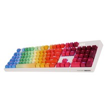 앱코 HACKER 카일광축 레인보우 PBT Moving LED 게이밍 키보드, K7900, 화이트