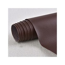 셀프 접착 200x137cm DIY 자기 접착제 PU 가죽 수리 패치 소파 자동차 좌석 테이블 의자 가방 신발 침대 홈 스티커 수정, 50x137, Dark Brown