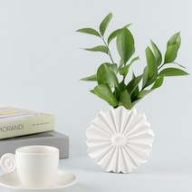 인테리어 오브제 달트 도자기 화병 11*11CM, 옐로우오렌지
