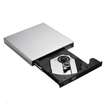 새로운 범용 외부 usb dvd 광학 드라이브 24x cd 레코더 플레이어 pc 노트북, 은
