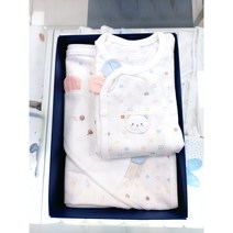 압소바 논현점 22년 여름 신상품 보들보들 뱀부 원단 귀여운 배냇저고리 + 속싸보 셋트 *출산 선물 강추 * 선물포장