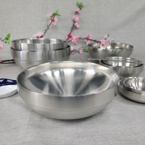 D 스텐 샤틴 이중 탕기 12cm omg 그릇 냉면기 탕기 대접 컵 식당 업소용 (주, D샤틴이중탕기 19.3cm