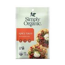 Simply 오가닉 스파이시 타코 시즈닝 유기농 글루텐 프리 32g1.13온스, 1