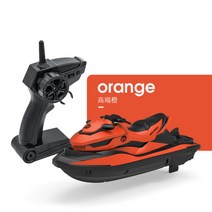 원격 제어 RC 고속 제트스키 수상 오토바이 보트 배 강 호수 어디서나 고속 RC 보트, 제트스키 오렌지, 배터리3