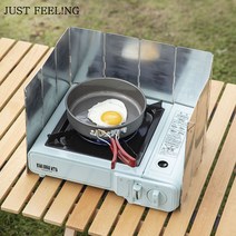 JUST FEEL!NG 캠핑 버너 바람막이 스탠드 화로 윈드가드 야외 가스바람막이, 12매