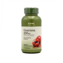 GNC 과라나 씨앗 추출물 250mg 100 캡슐, 1개, 기본