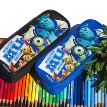 디즈니 마블 캐릭터 필통 모음 캐릭터필통 천필통 패브릭필통 겨울왕국 프린세스 공주 스파이더맨 어벤져스 공룡 필통, 024_몬스터 대학교 블랙, 1개