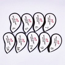 MBE 골프 아이언 헤드 커버 마스터 버니 에디션 밝은 pu 클럽 세트 4-9PAS 2 색상, [01] white color