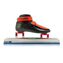 아이스 스케이트 열 성형 쇼트 트랙 스 남성 여성 인라인 스피드 레이싱 신발, 빨간색, 오분의 사