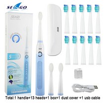 5 개대 소닉 전동 칫솔 SG507 성인 타이머 브러시 USB 충전기 충전식 교체 헤드, 3.bl 10 box
