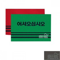 KT 카펫 매트 출입구 발판 어서오십시오 50x80cm 바닥매트/현관매트/발매트/미끄럼방지매트/깔판, 그린