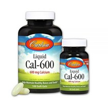 칼슨 Liquid Cal 600 600 mg 130 소프트젤 100 플러스 30 무료