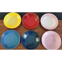 [르 쿠르제] 접시 면기 대접 그릇 직경 22.5cm x 높이 5cm 6colors 6종 세트