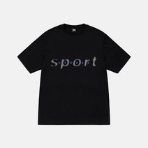 스투시 티셔츠 크루넥 반팔 닷 스포트 티 STUSSY 블랙 [국내매장판] DOT SPORT TEE
