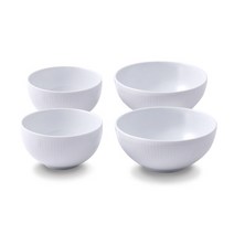 로얄코펜하겐 화이트 플레인 한식기 밥그릇 국그릇 2인조 2408044_2408049