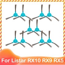Listar RX10 RX9 RX5 로봇 진공 청소기 롤러 메인 사이드 브러시 Hepa 필터 걸레 교체 예비 부품 액세, 10 side brushes, 1개