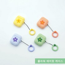 큐빅스토어 플라워 에어팟 케이스, 블루