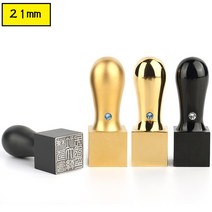 21MM 사각도장 티타늄 회사직인 법인도장 인감도장 이름도장, 1, 고인제, 유광 골드