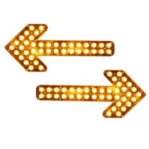차량경광등 쓰레기 수거차 후방 유도등 LED 화살표, 경광등(옐로우라이트)-24V, 1개