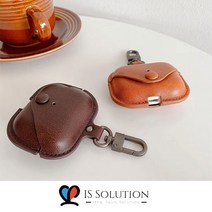 2- 애플 에어팟프로 3세대 버튼 가죽 케이스 차이팟 무선 블루투스 이어셋 샤오미 이어팟 애플 이어로팟 아이팟 에어로팟 슬림핏 가죽 케이스 (ac3-030-2), 카키, 2-ac3-030 에어팟 프로