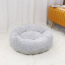 슈퍼 소프트 애완동물 고양이 침대 플러시 침대 도넛 침대 편안한 수면, 40cm, 중국, 회색