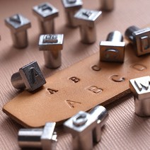 가죽공예용 가죽 이니셜 펀칭 스템프 (이니셜 각인도구), 1.4mm-(알파벳A~Z+숫자)