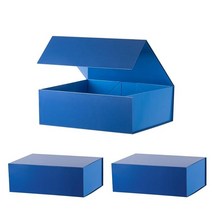 MUMUPACK 엑스트라 라지 핑크 선물 상자 48.3 x 40.6 15.2cm(19 16 6인치) 거대한 상자 뚜껑 자석 클로저가 있는 대형 신랑 들러리 제안 웨딩 드레스용, Blue