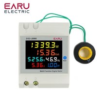 전기계량기 전력양계 전력량Din Rail 디지털 전압계 전류 전력 전기 에너지 kWh 미터 주파수 볼트 앰프 모, 02 External CT_02 AC 250-450V