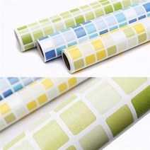 타일 네모패턴 포인트 시트지 (사각 리폼 무늬벽지, yellow