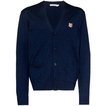 메종키츠네 22FW 여성 폭스헤드 브이넥가디건 IU00505KT1036 H481
