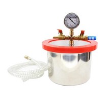 소형 진공 탈포기 실리콘 에폭시 스테인레스 스틸 탈기 챔버 직경 수지 배럴 두께 아크릴, 없음