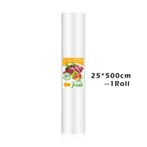 업소용진공포장기 정육진공포장기 생선진공포장 진공 실러 포장 기계 필름 가정용 식품 가방 10 개 포함, 25x500cm+AU