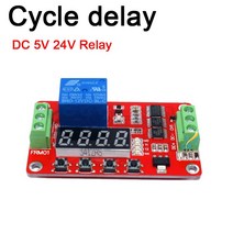 릴레이 사이클 지연 타이머 스위치 모듈 다기능 자동 잠금 디지털 led * PLC 홈 오토메이션 5V 12V, 한개옵션1, 01 DC 5V