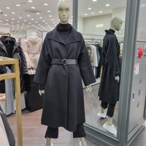 시슬리 와이드카라벨티드코트(SACTD4161 블랙 베이지)
