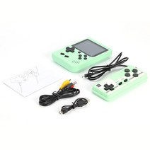 포켓 게임 콘솔 내장 500 레트로 패드 휴대용 핸드 헬드 비디오 플레이어 성인 어린이 선물, 초록