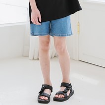 제니키즈 NB 04 중청 반바지 여름 여아 주니어 초등학생 밴딩 데님 하프 팬츠